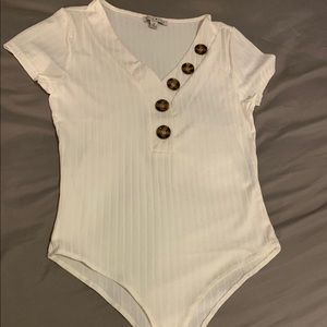 White off the shoulder bodysuit